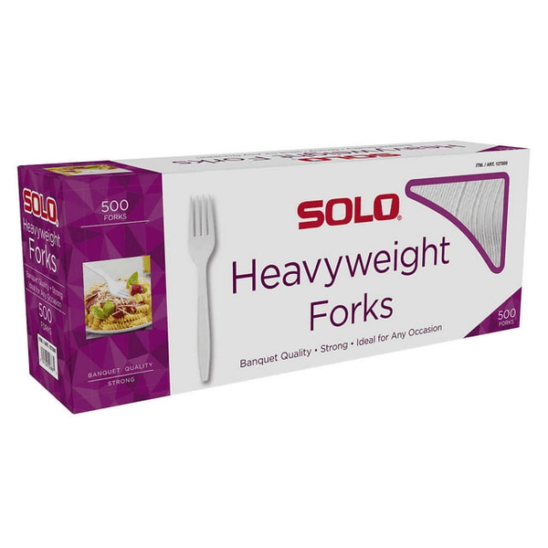 Solo Heavyweight Plastic Fork, White, 500-count EasyOptionXY LLC