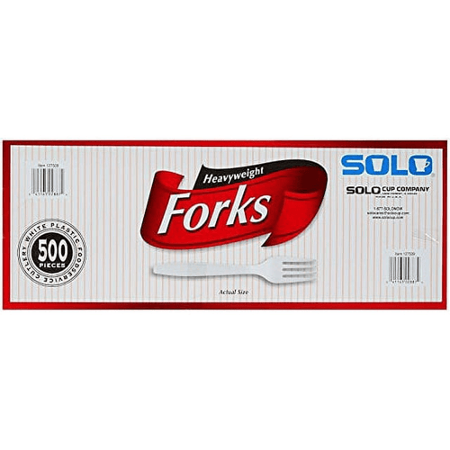 solo white heavyweight forks - 500 ct EasyOptionXY LLC