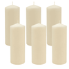Stonebriar 3" x 8" Unscented 1-Wick Ivory Pillar Candles, 6 Pack EasyOptionXY LLC