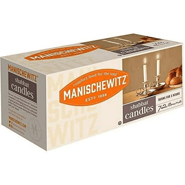 Manischewitz Shabbat Candles 72 Count Burns for 3 Hours, Fits Standard Candlestick Holders, Perfect for Shabbos and Holidays EasyOptionXY LLC