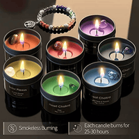 Chakra Candles with Premium Crystal and Healing Stones Luxury Meditation Scented Candles Gift Set for Women Stress Relief Spiritual Decor Healing Candles for Yoga, Aromatherapy EasyOptionXY LLC