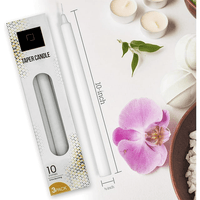 DecorRack 6 White Taper Candles, 10 inch EasyOptionXY LLC