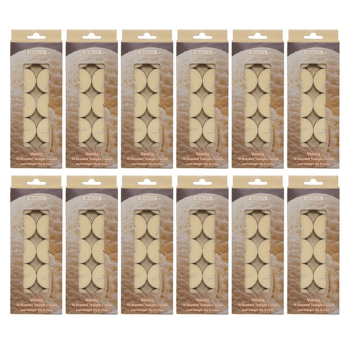 Hosley 120 Pk. Pressed Vanilla Scented Tealight Candles EasyOptionXY LLC