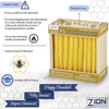 Zion Judaica Natural Beeswax Hanukkah Candles Set In A Wooden Crate Honeycomb Design Chanukkah Celebration Candles Honey Scented Aroma Candle Set of 45 Yellow bees Wax Chanukah Candle Set Holiday Gift EasyOptionXY LLC