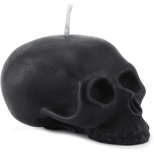 Large Skull Candles (2-Pack, Black); Decorative Themed Candles EasyOptionXY LLC
