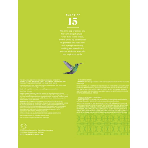 Caldrea - Candle Bougie Ginger Pomelo - 8.1 oz. EasyOptionXY LLC