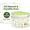 Magnificent 101 Long Lasting Pure White Sage Candle - 6 Oz - 35 Hour Burn Time | Organic, All Natural, Paraffin Free Candle to Cleanse Your Home & Calm, Soothe, Relax and Restore The Body & Mind