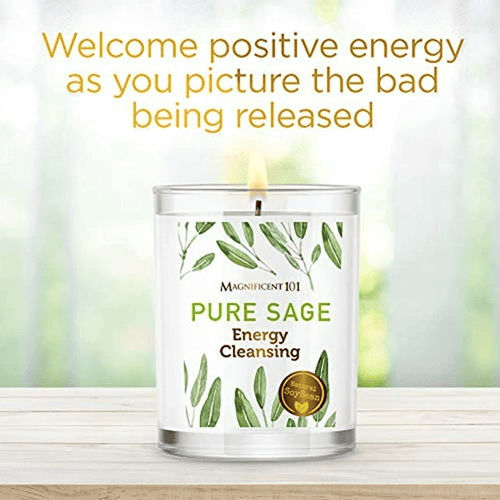 Magnificent 101 Pure Sage Smudge Candles for House Energy Cleansing, Set of 3 EasyOptionXY LLC