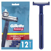 Gillette Sensor2 Fixed Head Men's Disposable Razors; 12 Count EasyOptionXY LLC