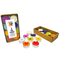 16 Chakra Scented and Colored Tealight Candles - 8 Fragrances and Colors for Healing Chakras, Meditation EasyOptionXY LLC