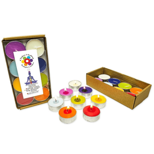 16 Chakra Scented and Colored Tealight Candles - 8 Fragrances and Colors for Healing Chakras, Meditation EasyOptionXY LLC