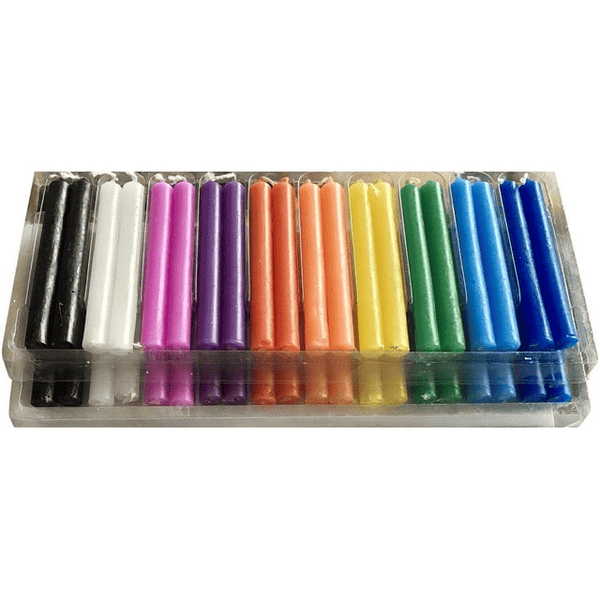 Incense Garden Taper Spell Candles 40 Pcs, Assorted Colors, Use for Casting Chimes, Spells, Rituals, Healing, Magical Work, and Wax Play EasyOptionXY LLC