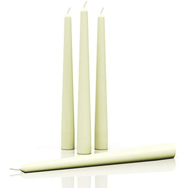 CANDWAX 10 inch Taper Candles Pack of 4 - Dripless Taper Candles and Unscented Candlesticks - Perfect as Dinner Candles and Household Candles - Ivory Candles EasyOptionXY LLC