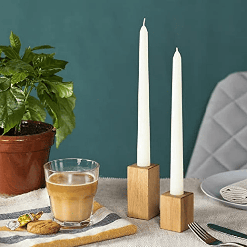 CANDWAX 10 inch Taper Candles Pack of 4 - Dripless Taper Candles and Unscented Candlesticks - Perfect as Dinner Candles and Household Candles - Ivory Candles EasyOptionXY LLC