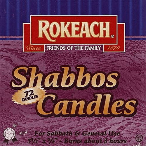 Rokeach Traditional 3 hour Shabbat Candles, 72 Count, White Shabbos Candles for Candlesticks, May also be used as Chanukah Candles EasyOptionXY LLC