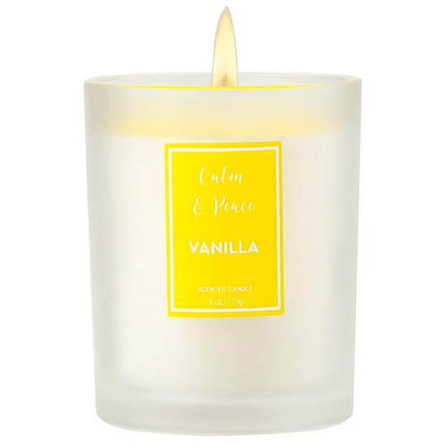 Briful Vanilla Scented Candles Long Lasting Glass Jar Soy Candle for Stress Relief,Candle Wax 6 oz White EasyOptionXY LLC