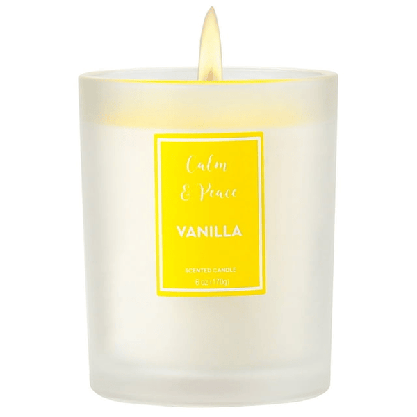 Briful Vanilla Scented Candles Long Lasting Glass Jar Soy Candle for Stress Relief,Candle Wax 6 oz White EasyOptionXY LLC