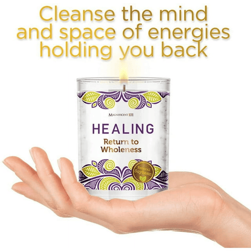 Magnificent 101 Long Lasting Healing Set of 3 Aromatherapy Candles | 3.5 Oz Each - 42 Hour Burn Time | Soy Wax Smudge Candle for Spiritual Meditation & Manifestation EasyOptionXY LLC