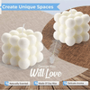 Bubble Candle - Cube Soy Wax Candles, Home Decor Candle, Scented Candle Set 2 Pieces, Home Use and Gifting EasyOptionXY LLC