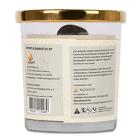 Veedint Candle Scented Candles, Jar Candle, Burn Time - 24 hrs, Metal Lid, 2 - Wick, Crystal Infused, White Sage, Black Tourmaline Crystal EasyOptionXY LLC