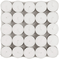 Hosley Set of 200, Unscented White Aluminum Cup Tea Light Candles EasyOptionXY LLC