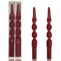 FCMSHAMD 10" Red Long Candles Drilpes Taper Candles Holiday Christmas Decorative Candles Dripless Smokeless Unscented Candles Pack of 2 EasyOptionXY LLC