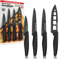 Nutriblade Knife Set Kitchen Nonstick Knives Set Dishwasher Safe New 4Pcs EasyOptionXY LLC
