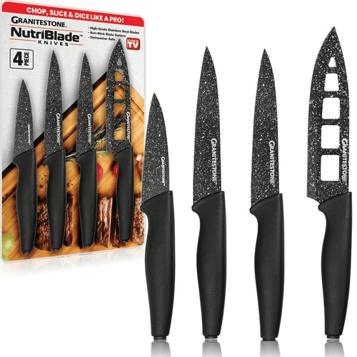 Nutriblade Knife Set Kitchen Nonstick Knives Set Dishwasher Safe New 4Pcs EasyOptionXY LLC