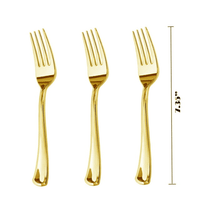 JL Prime 280 Piece Gold Plastic Forks Set, Re-Usable Recyclable Plastic Forks, Gold Plastic Forks, Great for Wedding, Anniversary, Rehearsal, Shower Events EasyOptionXY LLC