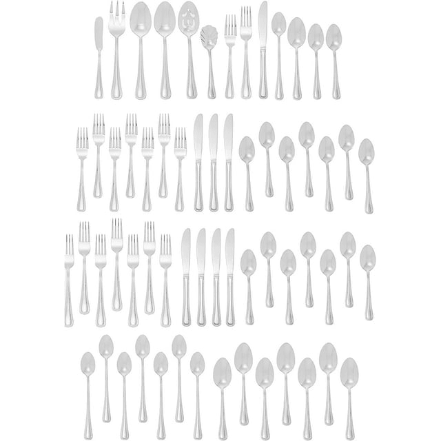 Oneida flatware 62-piece Set for 8 Flatware H081062A Tress Serving Set EasyOptionXY LLC