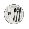 Napkin Roll with Fork, Knife, Spoon - Black (25ct) EasyOptionXY LLC