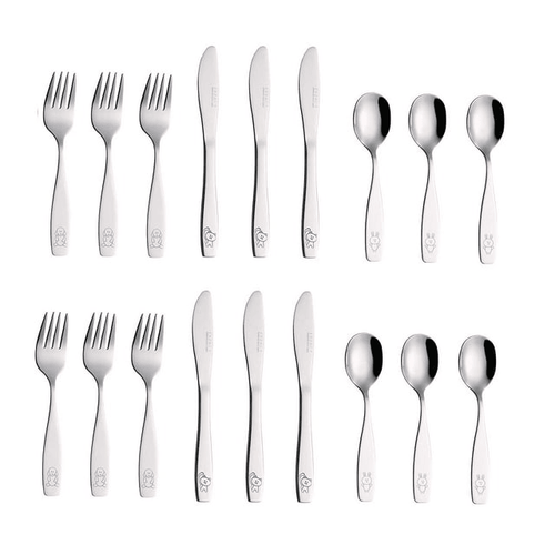 Exzact Children Flatware 18pcs Stainless Steel Kid Silverware EasyOptionXY LLC