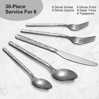 Sangdo 30-Piece Flatware Set Stainless Steel Cutlery Silverware Set for 6 EasyOptionXY LLC