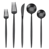 Matte Black Silverware Set, SHARECOOK 20-Piece Stainless Steel Satin Finish Flatware Set, Tableware Cutlery Set for Home and Restaurant EasyOptionXY LLC