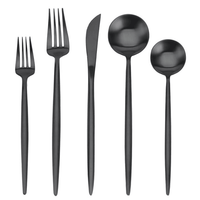 Matte Black Silverware Set, SHARECOOK 20-Piece Stainless Steel Satin Finish Flatware Set, Tableware Cutlery Set for Home and Restaurant EasyOptionXY LLC