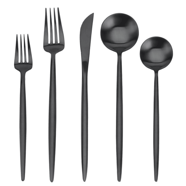 Matte Black Silverware Set, SHARECOOK 20-Piece Stainless Steel Satin Finish Flatware Set, Tableware Cutlery Set for Home and Restaurant EasyOptionXY LLC