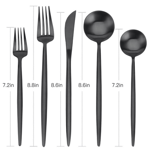 Matte Black Silverware Set, SHARECOOK 20-Piece Stainless Steel Satin Finish Flatware Set, Tableware Cutlery Set for Home and Restaurant EasyOptionXY LLC