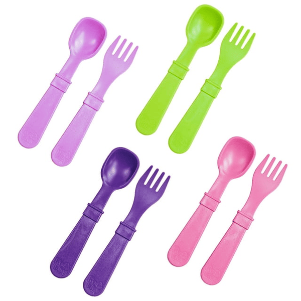 Re-Play Toddler Utensils Kids Silverware 8 BPA Free Baby Utensils Butterfly EasyOptionXY LLC