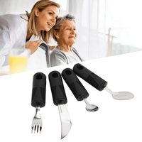 Weighted Utensils, Anti Shaking 4 Pieces Stainless Steel Hanging Hole Parkinsons Utensils For Parkinson EasyOptionXY LLC