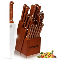 VAVSEA Knife Block Set, 16 Pieces Kitchen Knife Set with Block, Stainless Steel Knife Set for Best Gift, Home EasyOptionXY LLC