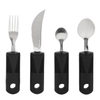 Weighted Utensils, Parkinsons Utensils Rubber Handle 4 Pieces Nonslip Grip For Parkinson EasyOptionXY LLC