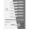 Knife Set 17 Pieces Stainless Steel Hollow Handle Cutlery Block Set EasyOptionXY LLC