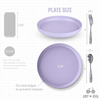 Bamboo Plates and Stainless Steel Silverware Set ¨C (12-Piece) 4 Plates 8 Inch, 4 Forks and 4 Spoons ¨C Eco-Friendly BPA Free, Self Feeding Dishwasher Safe Tableware Set for Preschooler Toddler and Kids EasyOptionXY LLC
