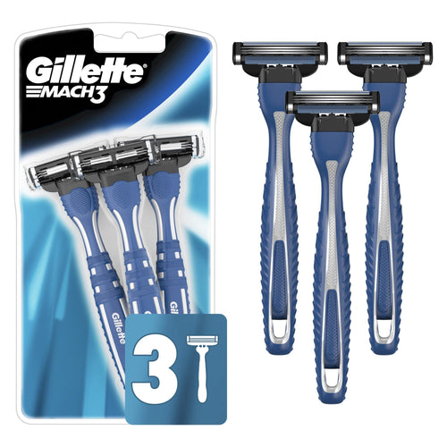 Gillette Mach3 Men's Disposable Razors; 3 Count EasyOptionXY LLC