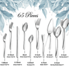 Mirdinner 65 Pcs Silverware Set with Serving Set for 12, Stainless Steel Flatware Cutlery Set Contains 5 Pcs Serving Set, for Home, Restaurant or Parties, Dishwasher Safe EasyOptionXY LLC