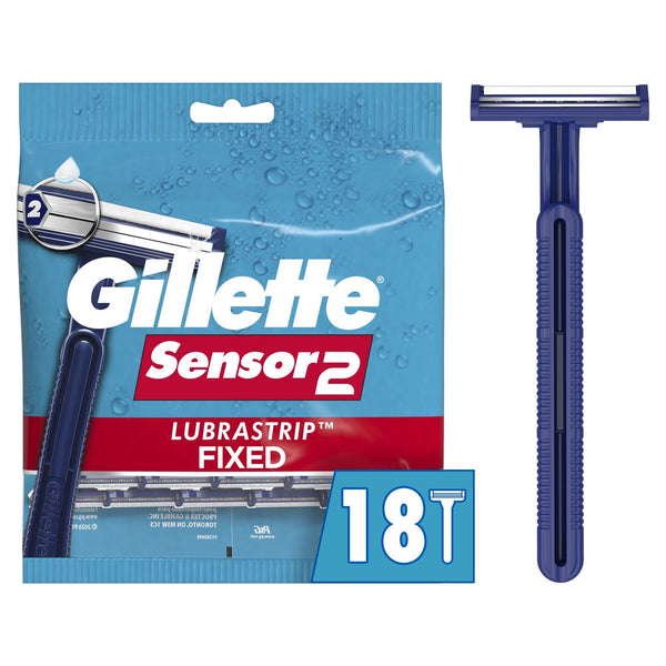 Gillette Sensor2 Fixed Head Men's Disposable Razors; 18 Count EasyOptionXY LLC