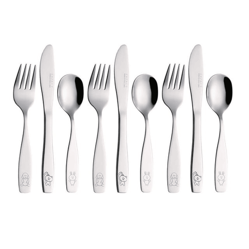 Exzact Children Flatware 9pcs Set - Silverware Stainless Steel EasyOptionXY LLC