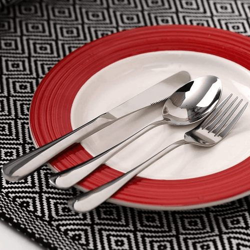 Flatware Set, Extra Heavy 18-0 Stainless Steel Classic Old-Fashioned Dinner Spoons , Dinner Forks and Dinner Knives , 3-Piece Set EasyOptionXY LLC