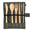 Wooden Travel Cutlery Bamboo Set With Travel Case - Reusable Flatware EasyOptionXY LLC