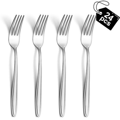 Mirdinner 24 Pcs Dinner Forks set, 7.79-Inch Stainless Steel Forks Silverware Set, Flatware/Salad Forks, Table Forks, Using for Home, Kitchen or Restaurant, Mirror Polished, Dishwasher Safe EasyOptionXY LLC